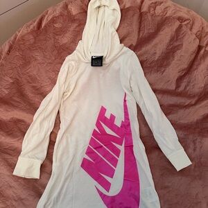 Nike White Hoodie with Black Tag